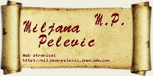 Miljana Pelević vizit kartica